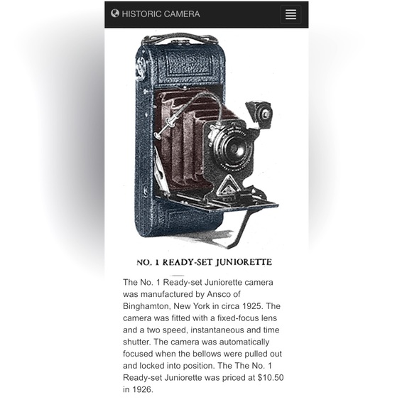 Historic 1925 Ansco Binghampton No.1 juniorette Camera. With corded shutter. - Picture 2 of 13